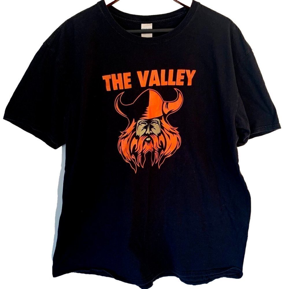 The Valley Black Viking Norseman T-shirt Lehigh Valley Gildan Pennsylvania 2XL